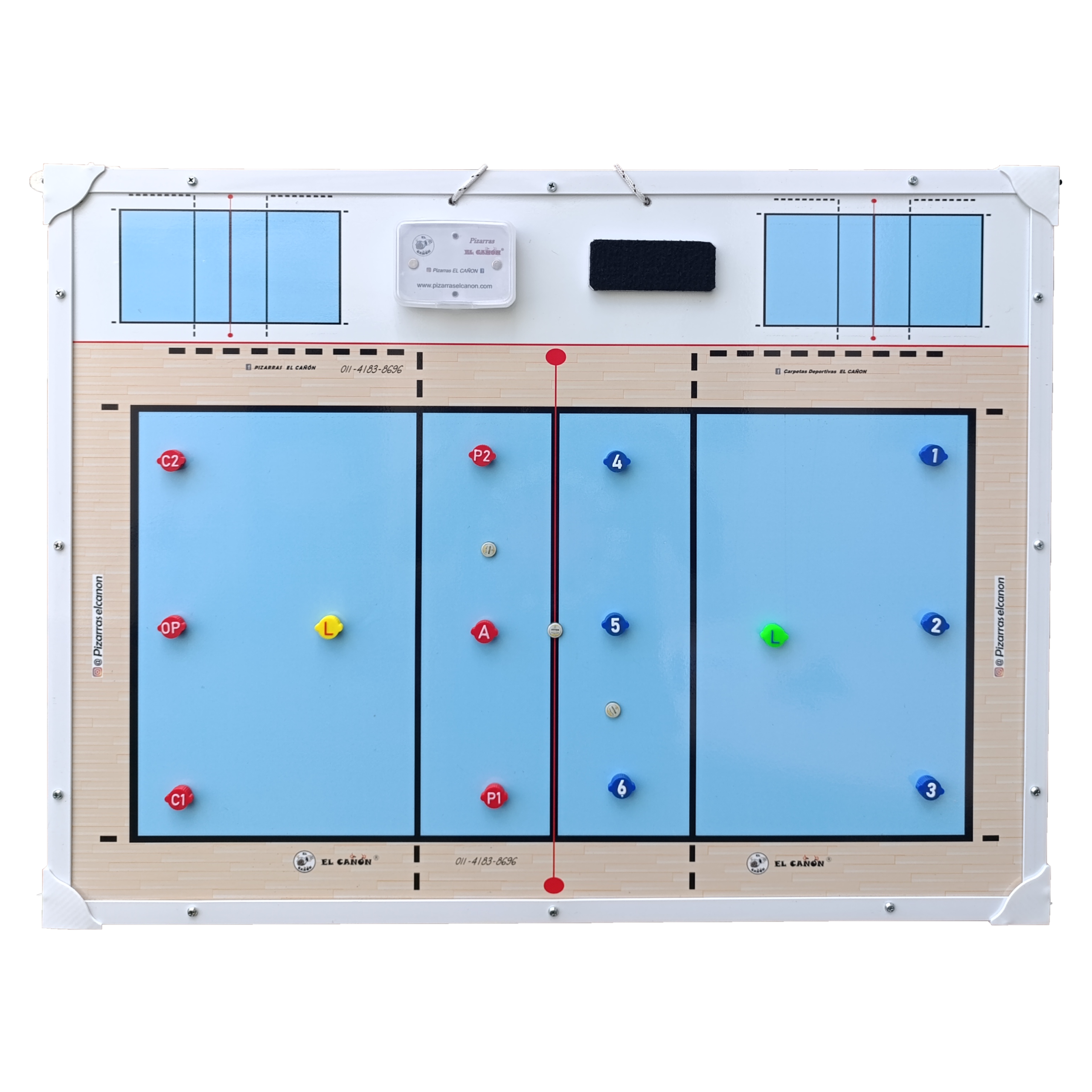 Pizarrón 60x80 - Voley + Estuche Para Fichas