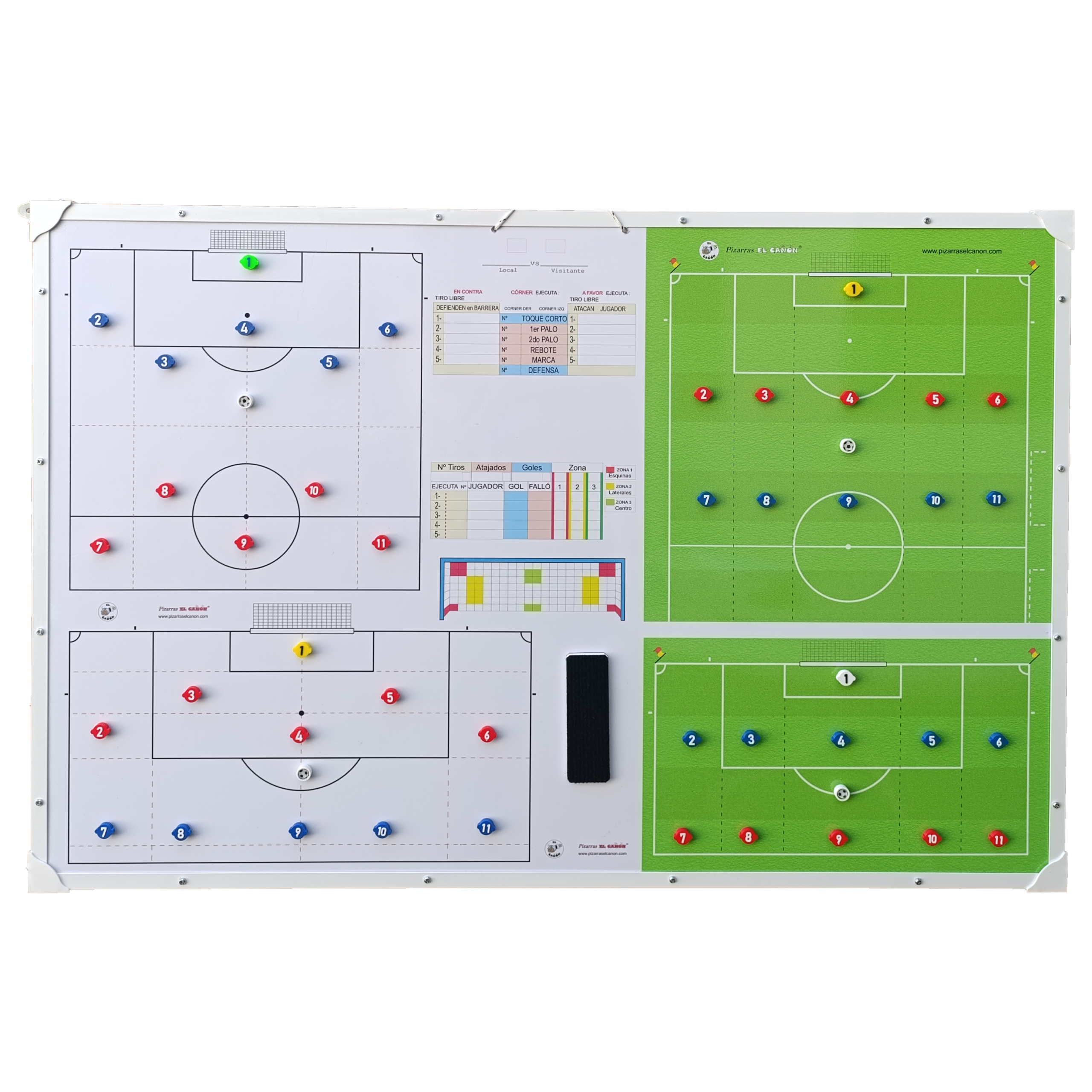 Pizarrón 1,20x80 pelota parada Futbol 11 + Estuche Para Fichas - Imagen 3