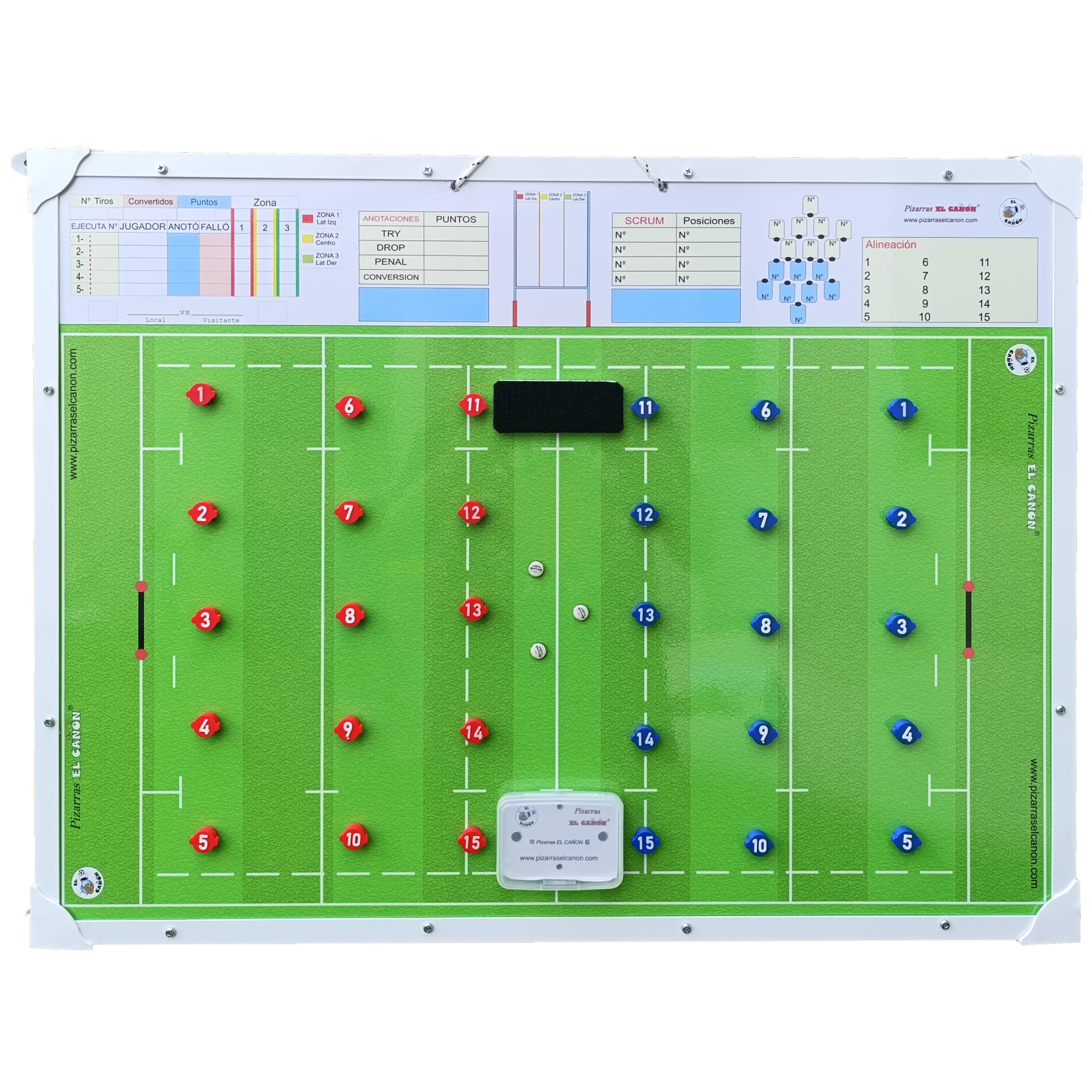Pizarrón 60x80 Rugby + Estuche Para Fichas - Imagen 2