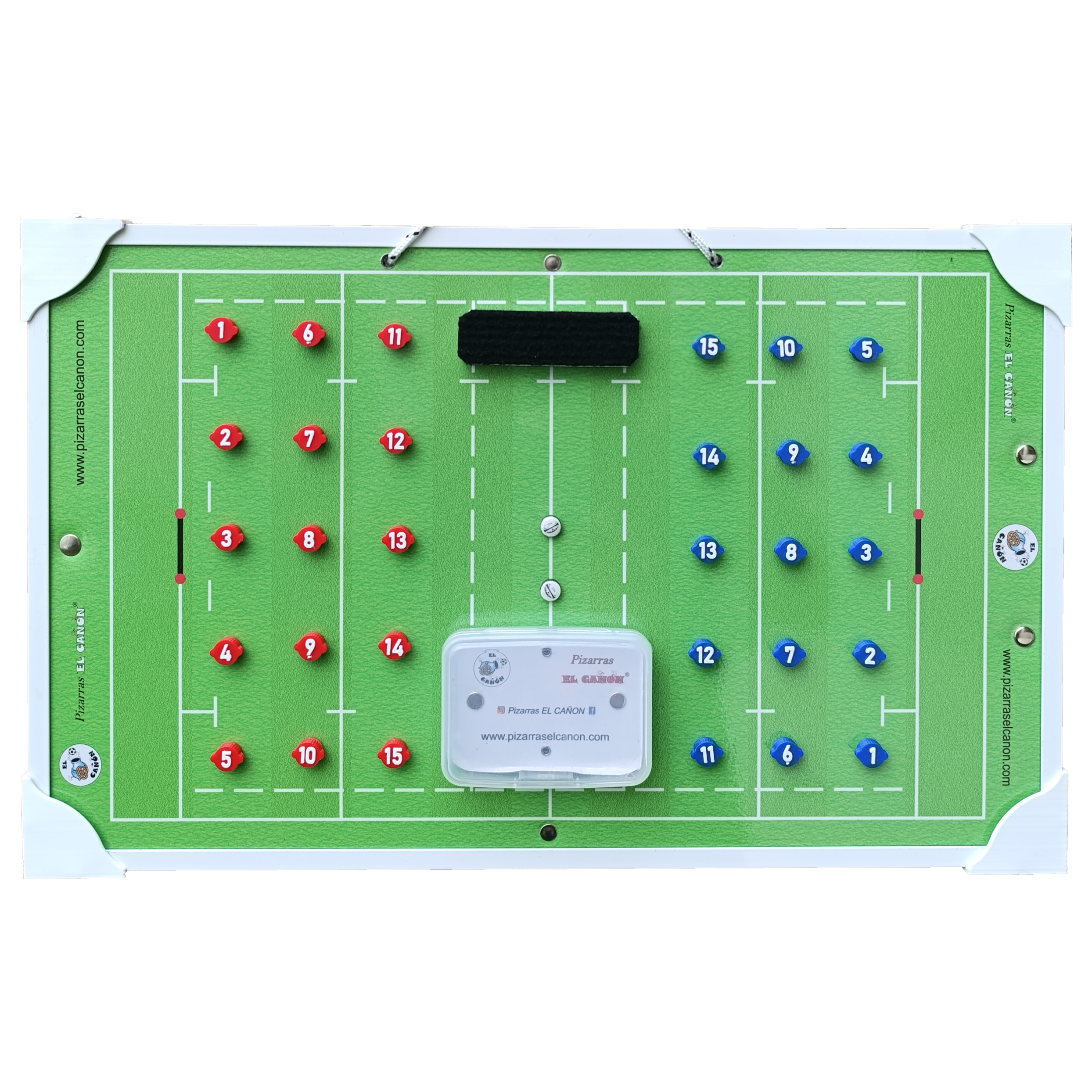 Tablero 50x30 Rugby + Estuche Para Fichas