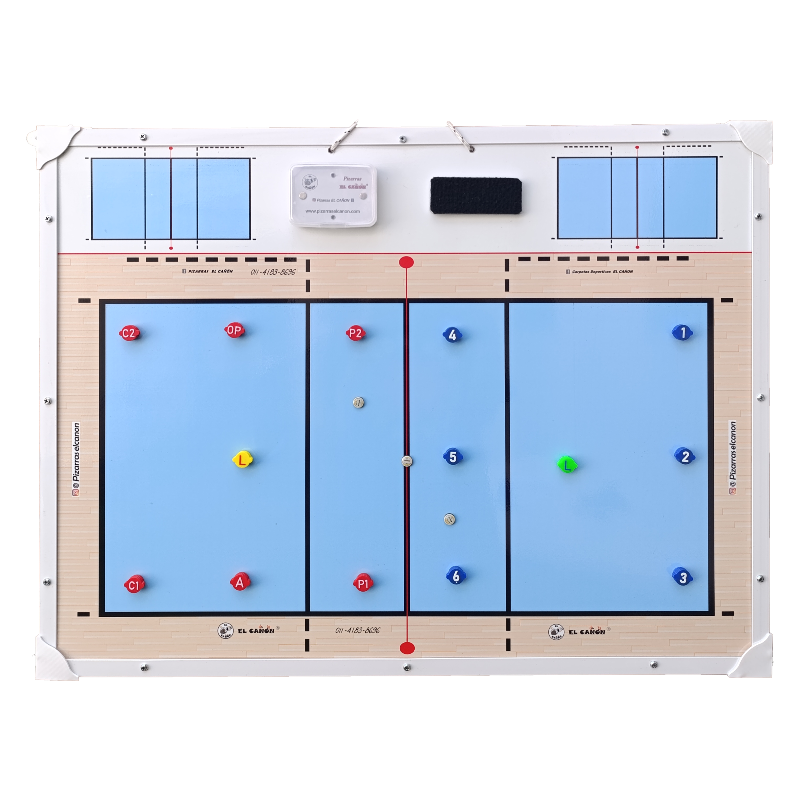 Pizarrón 60x80 - Voley + Estuche Para Fichas - Imagen 2