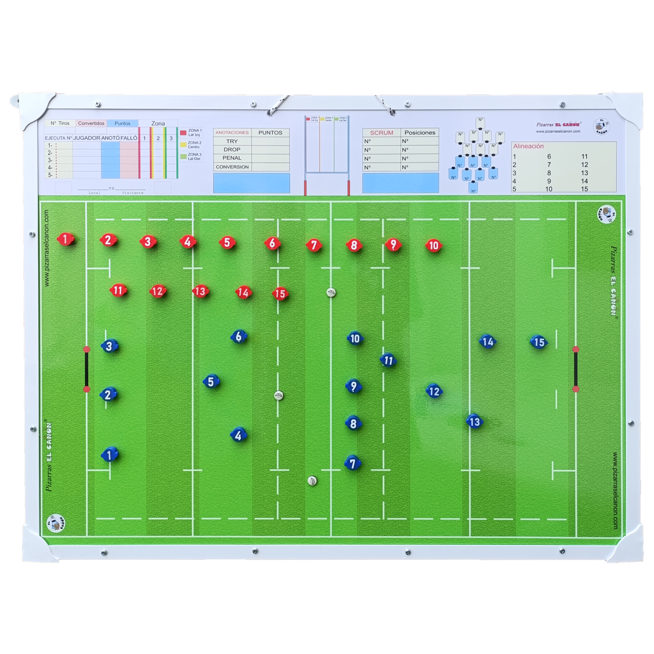 Pizarrón 60x80 Rugby + Estuche Para Fichas - Imagen 3