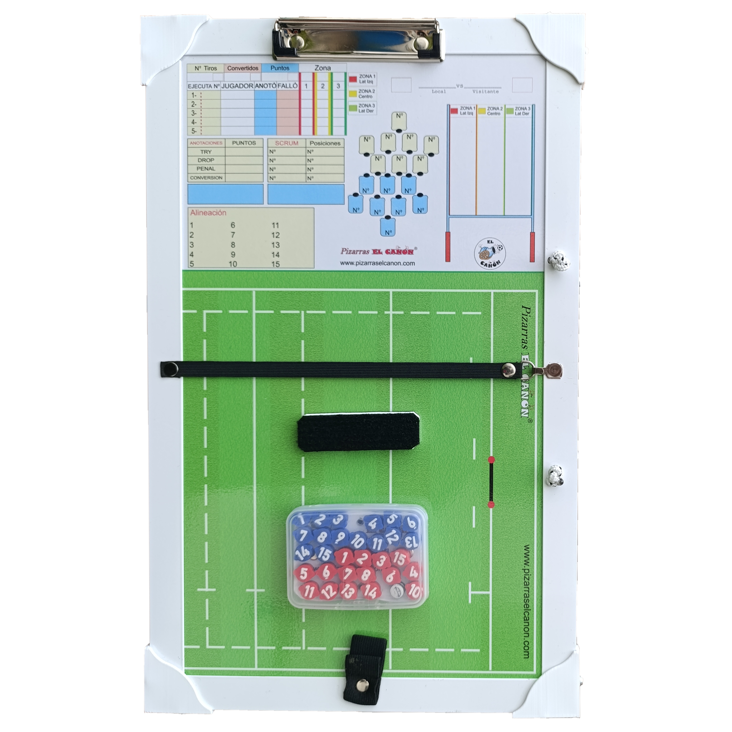 Tablero 50x30 Rugby + Estuche Para Fichas - Imagen 5