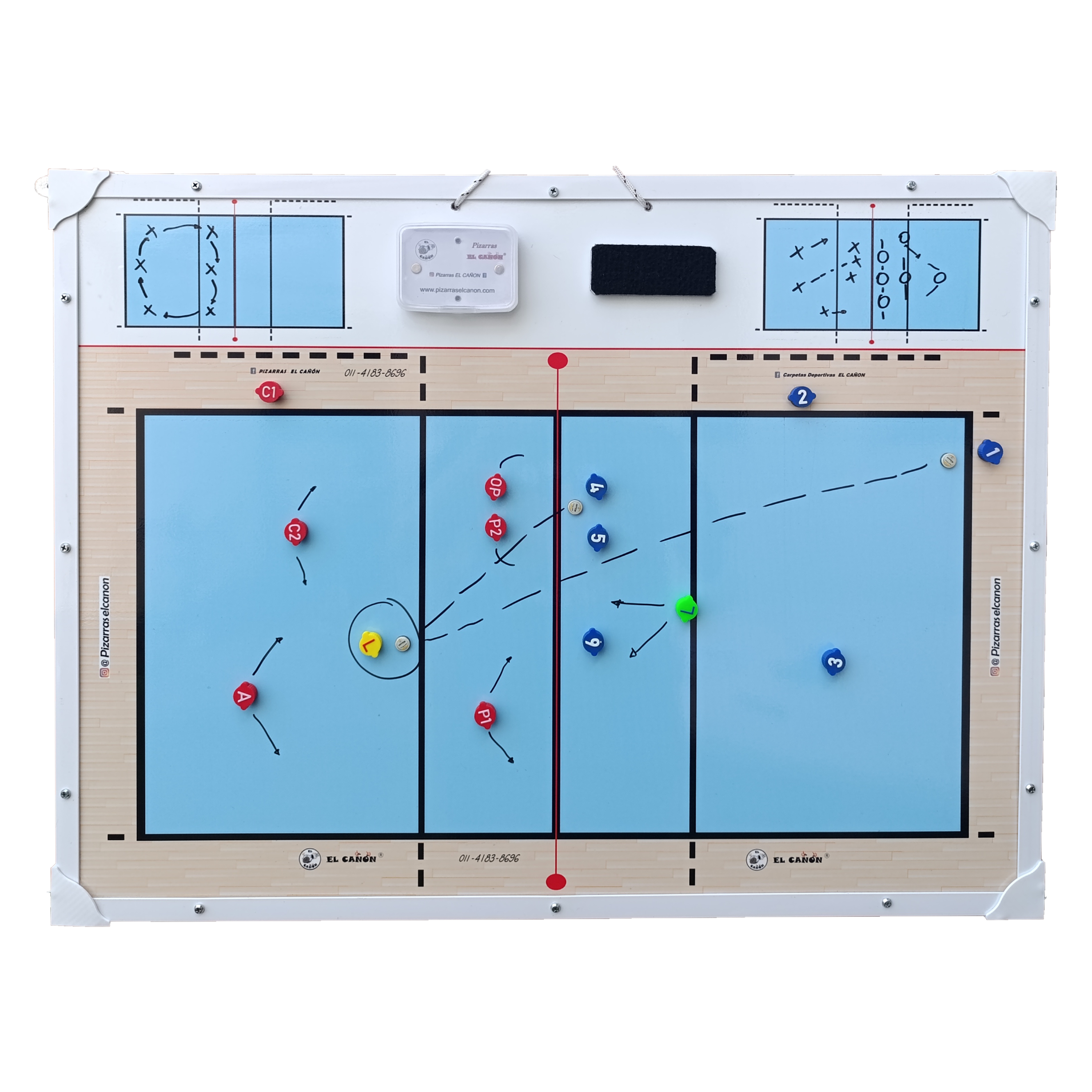 Pizarrón 60x80 - Voley + Estuche Para Fichas - Imagen 3