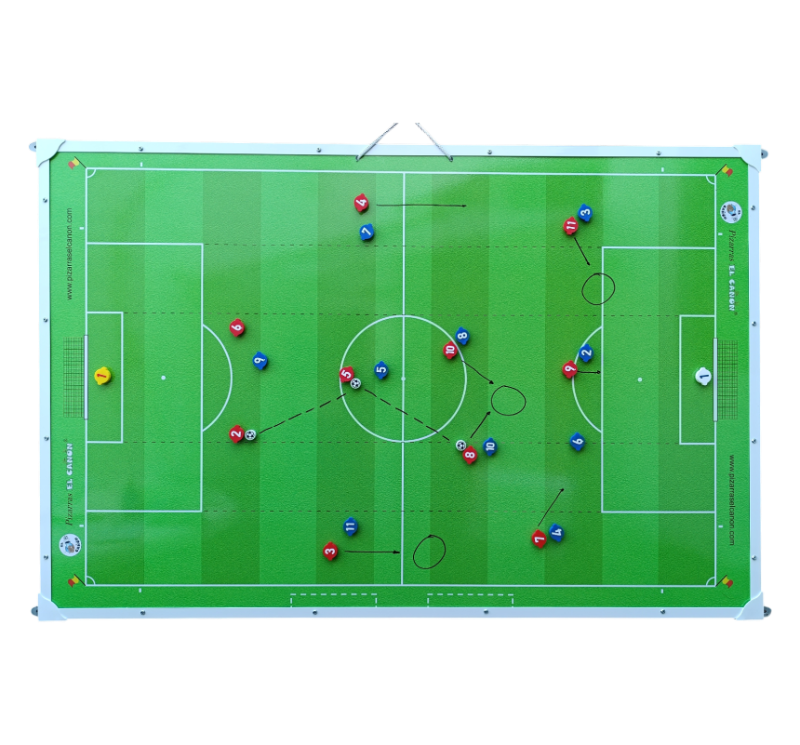 Pizarrón 1,20x80 cancha entera - Futbol 11 + Estuche Para Fichas - Imagen 3