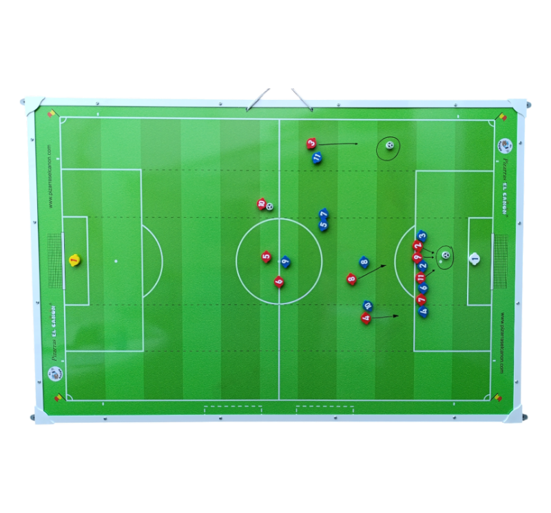 Pizarrón 1,20x80 cancha entera - Futbol 11 + Estuche Para Fichas - Imagen 4