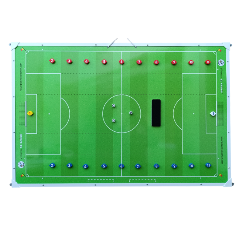 Pizarrón 1,20x80 cancha entera - Futbol 11 + Estuche Para Fichas