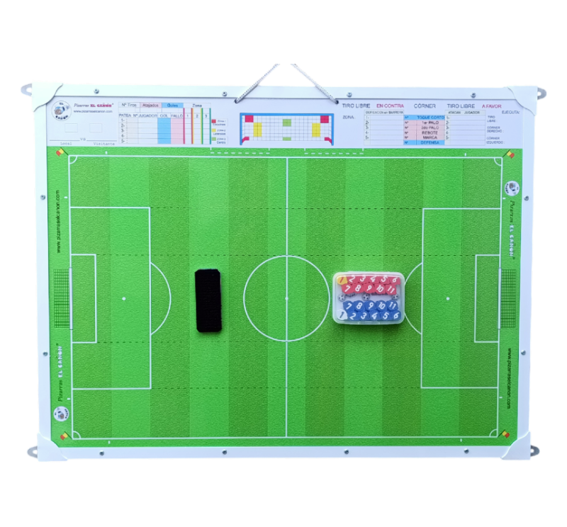 Pizarrón 60x80 - Futbol 11 + Estuche Para Fichas - Imagen 2