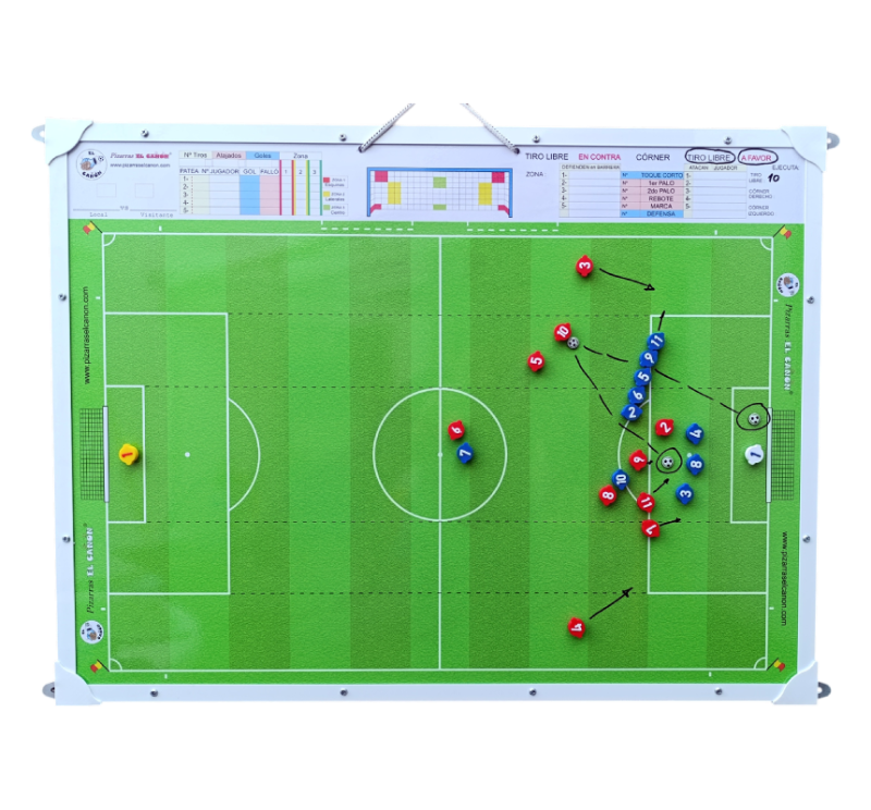 Pizarrón 60x80 - Futbol 11 + Estuche Para Fichas - Imagen 3
