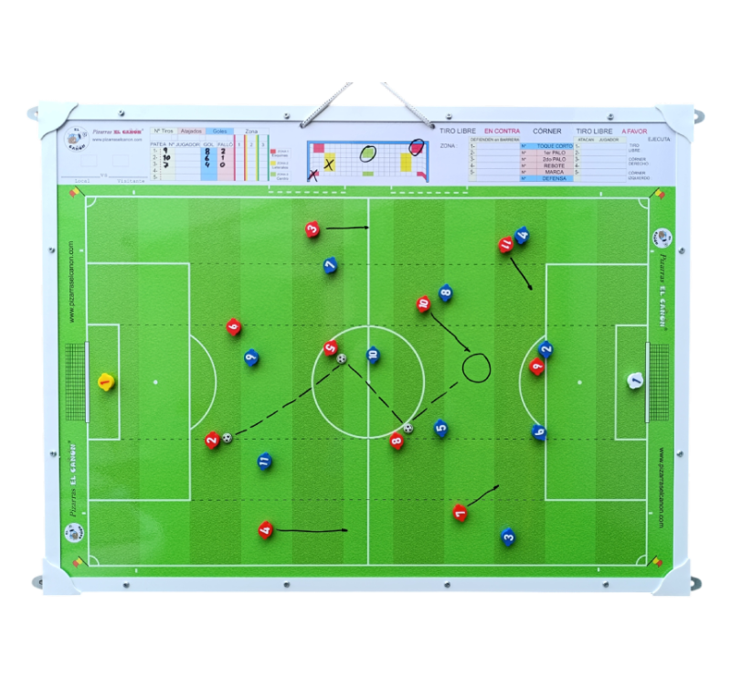 Pizarrón 60x80 - Futbol 11 + Estuche Para Fichas - Imagen 4