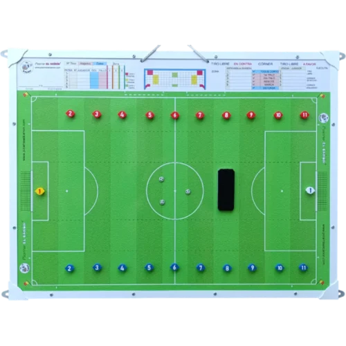 Pizarrón 60x80 - Futbol 11 + Estuche Para Fichas