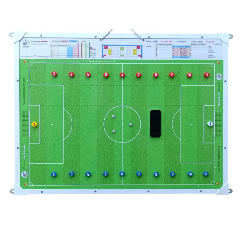 Pizarrón 60x80 - Futbol 11 + Estuche Para Fichas