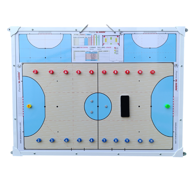 Pizarrón 60x80 - Futsal + Estuche Para Fichas