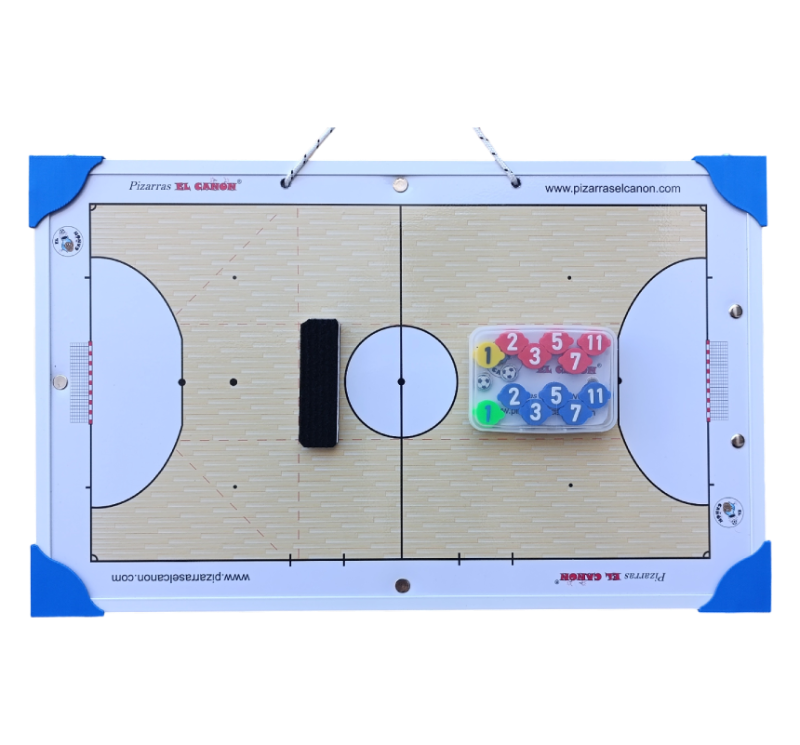 Tablero 50x30 parquet - Futsal + Estuche Para Fichas - Imagen 2