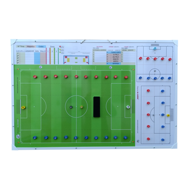 Pizarrón 1,20x80 combinado - Futbol 11 + Estuche Para Fichas
