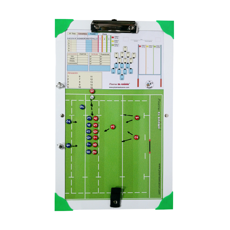 Tablero 50x30 - Rugby + Estuche Para Fichas - Imagen 2