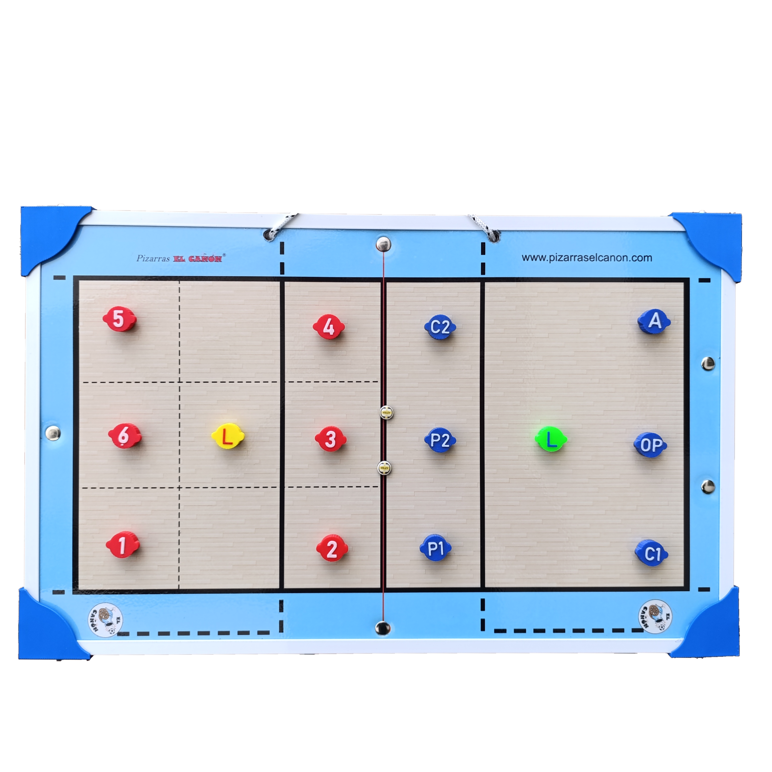 Tablero 50x30 - Voley + Estuche Para Fichas